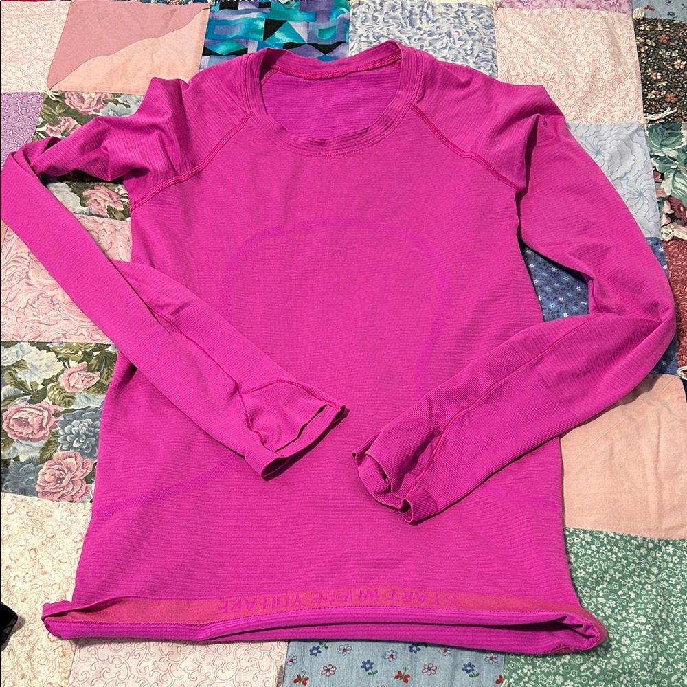lululemon athletica Long Sleeve swiftly Tee - Vibrant Pink